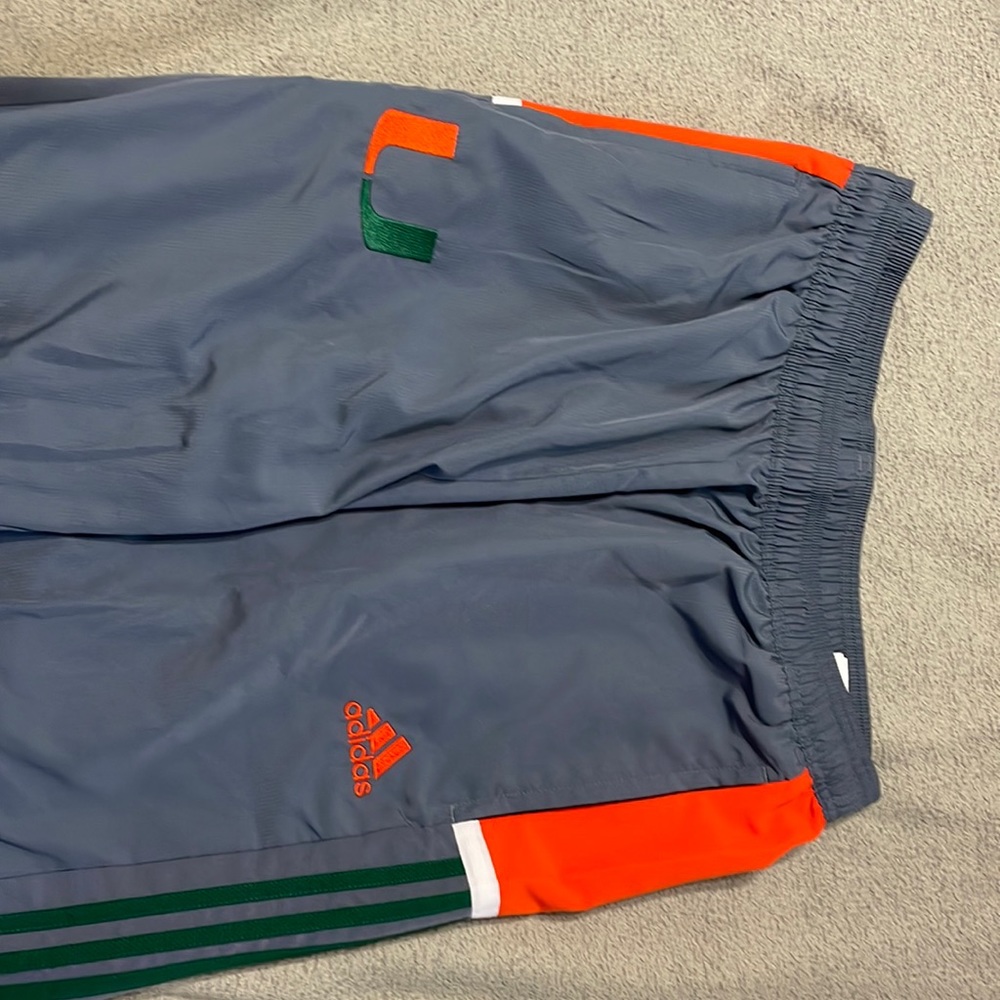Adidas University of Miami sweatpants.